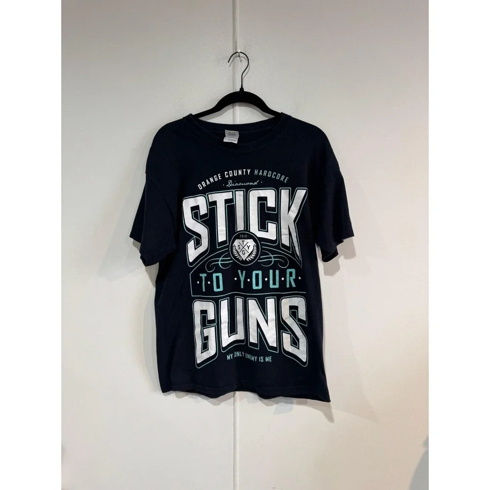 Stick To Your Guns Shirt Mens Large Black Gildan Band Tee T-Shirt Orange County